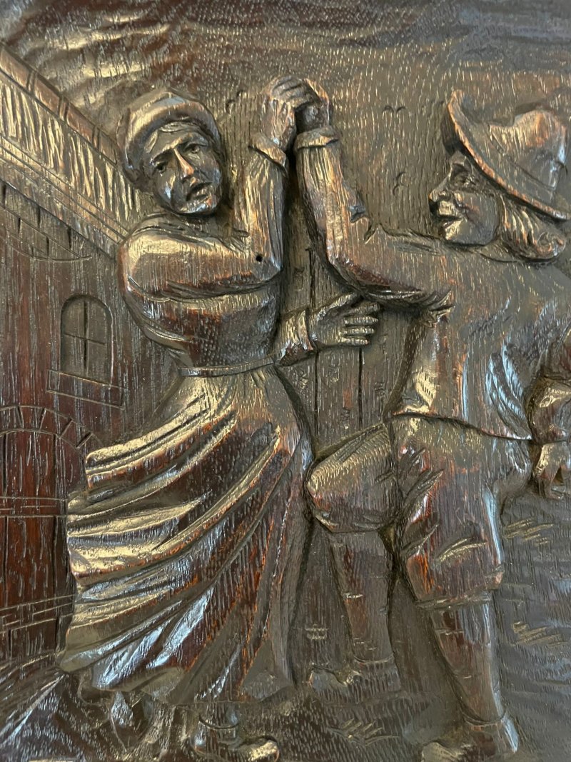 Outstanding Quality Set of 3 Antique Victorian Carved Oak Panels - Image 5